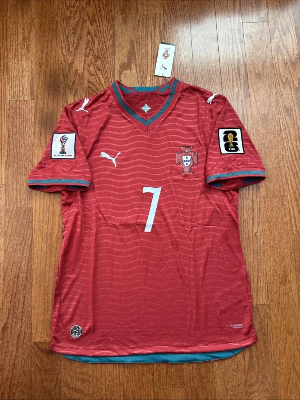 Adult Cristiano Ronaldo Red 2026 World Cup Soccer Jersey